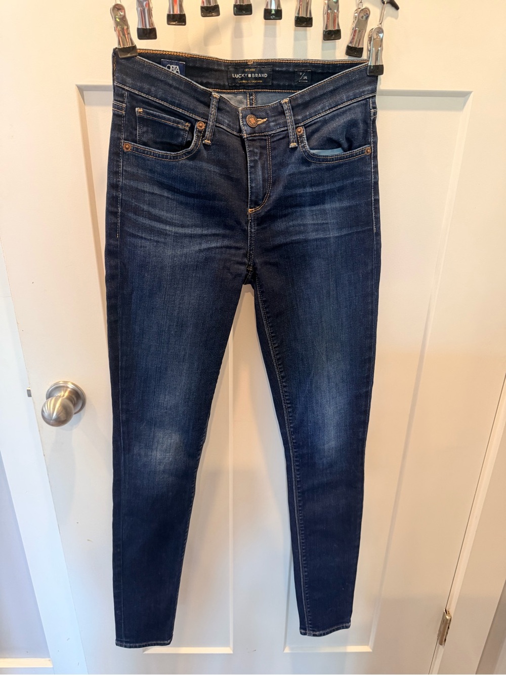 Lucky Brand Ava Skinny Jeans Women’s 25 Dark Wash Mid Rise Stretch Denim